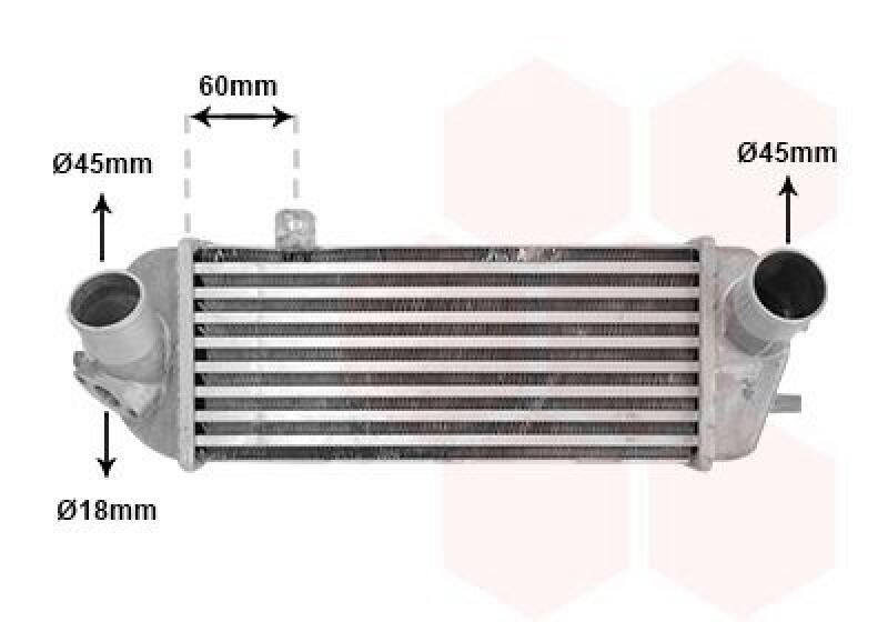 VAN WEZEL Intercooler, charger
