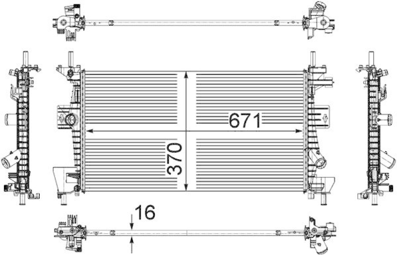 MAHLE Radiator, engine cooling BEHR *** PREMIUM LINE ***