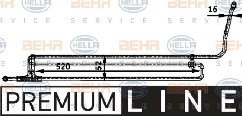 HELLA Oil Cooler, steering system BEHR HELLA SERVICE *** PREMIUM LINE ***
