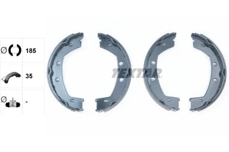 TEXTAR Brake Shoe Set, parking brake