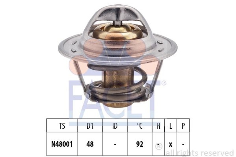 FACET Thermostat für Kühlmittel / Kühlerthermostat Made in Italy - OE Equivalent