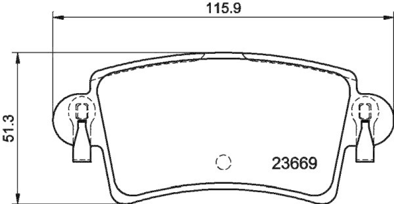 HELLA Bremsbelagsatz, Scheibenbremse 8DB 355 009-421