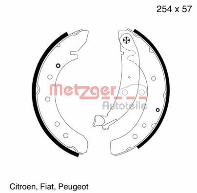 METZGER Brake Shoe Set