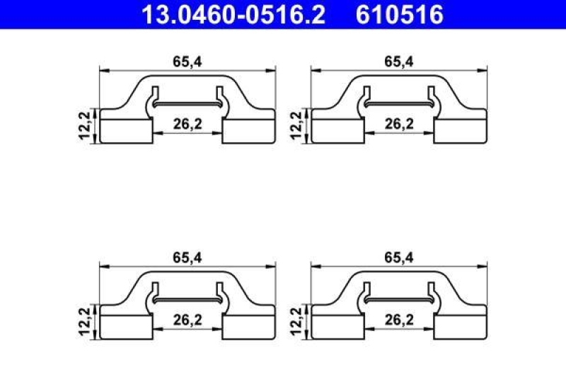 ATE Accessory Kit, disc brake pad