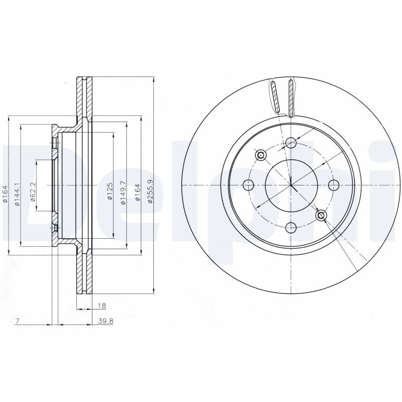 2x DELPHI Brake Disc