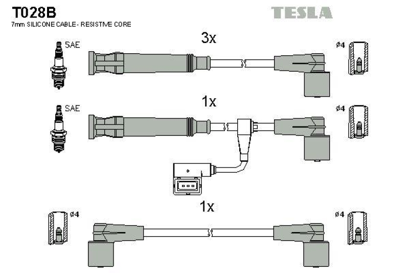 TESLA Zündleitungssatz