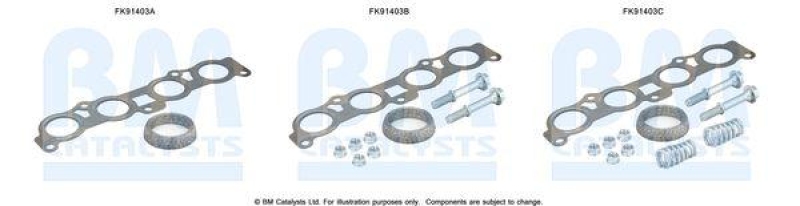 BM Catalysts Montagesatz, Katalysator Vorne passend für Toyota Yaris 1.0...
