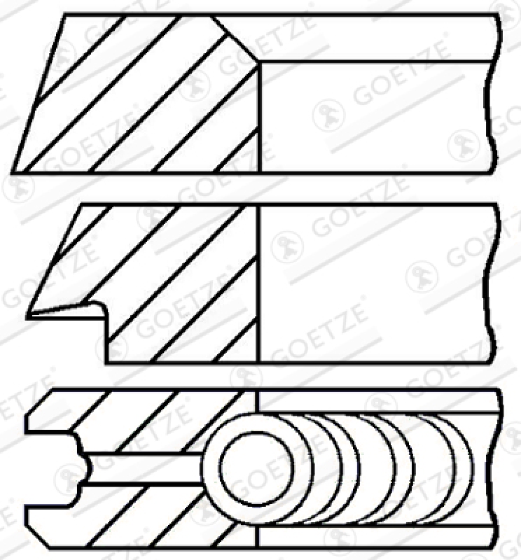 GOETZE ENGINE Kolbenringsatz