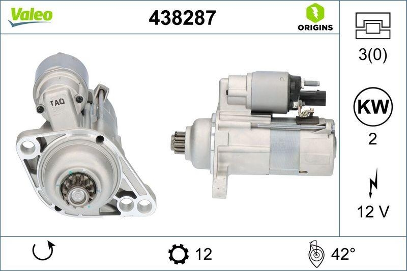 VALEO Starter VALEO ORIGINS NEW OE TECHNOLOGIE 438287