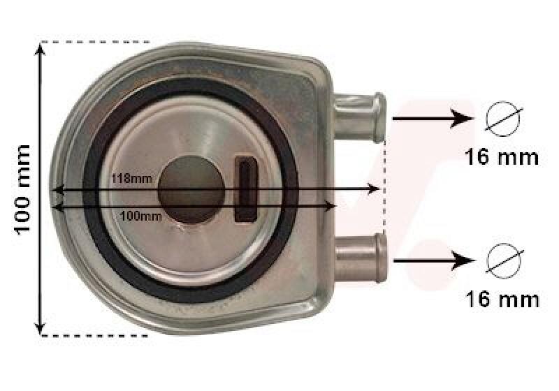 VAN WEZEL Oil Cooler, engine oil