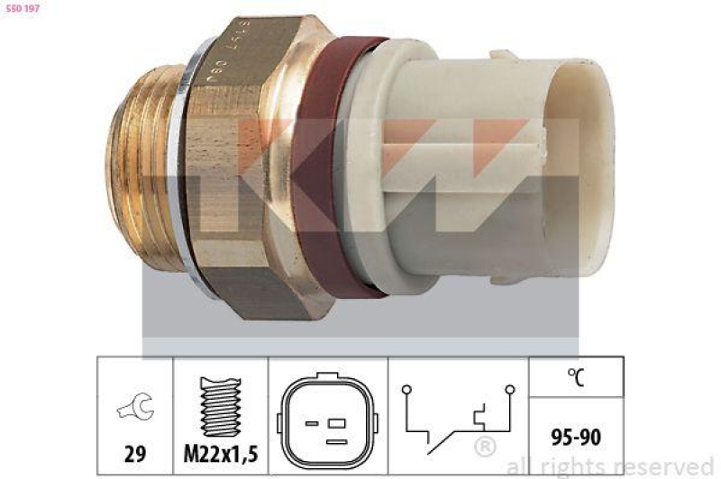 KW Temperaturschalter, Kühlerlüfter Made in Italy - OE Equivalent