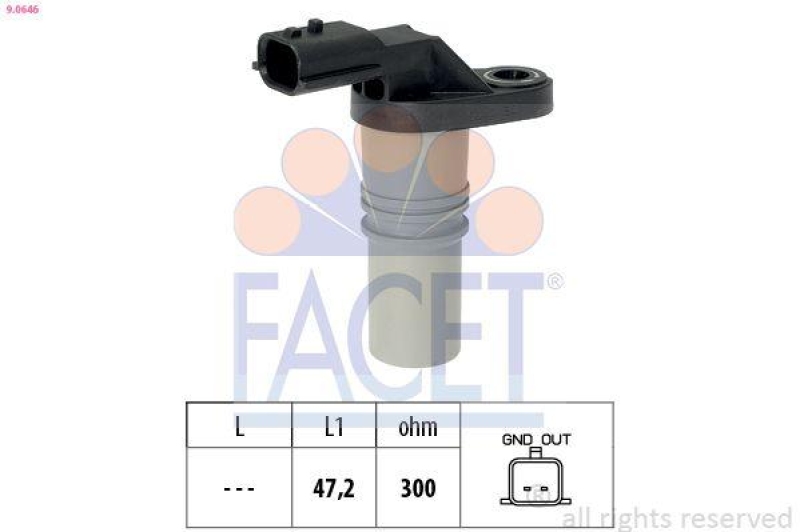 FACET Sensor, crankshaft pulse Made in Italy - OE Equivalent