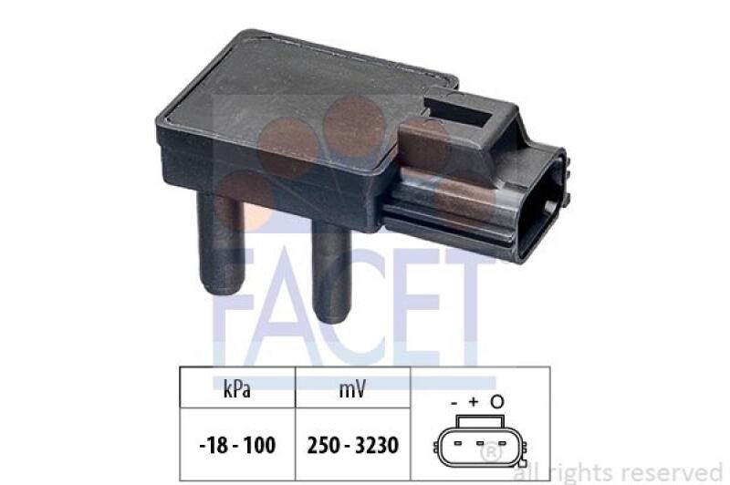 FACET Sensor, exhaust pressure Made in Italy - OE Equivalent