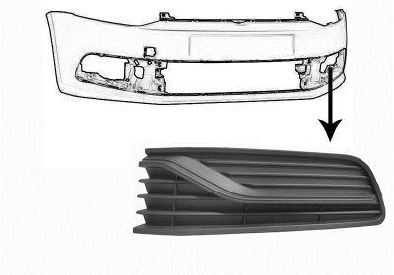 VAN WEZEL Ventilation Grille, bumper