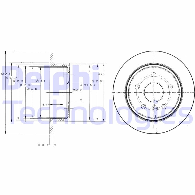 2x DELPHI Bremsscheibe