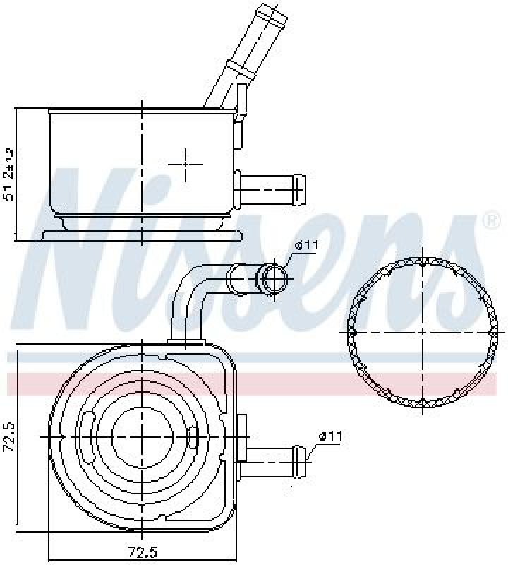 NISSENS Oil Cooler, engine oil ** FIRST FIT **