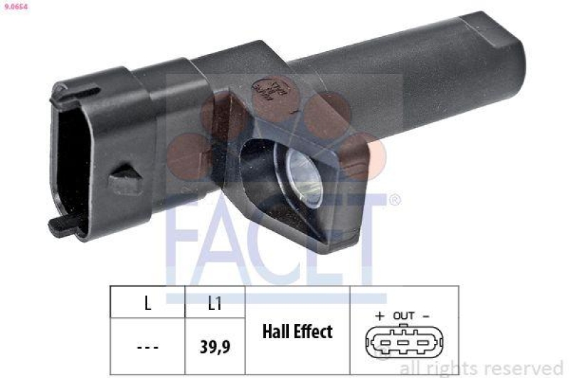 FACET Sensor, crankshaft pulse Made in Italy - OE Equivalent