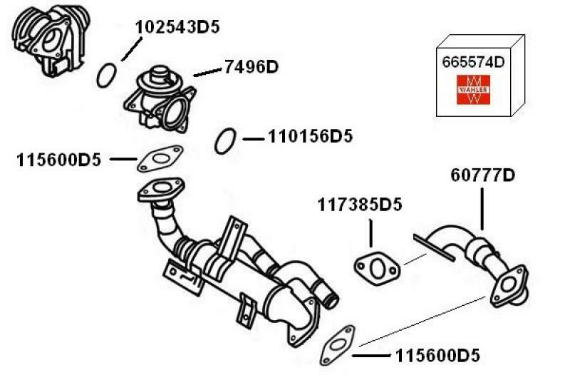 WAHLER Pipe, EGR valve