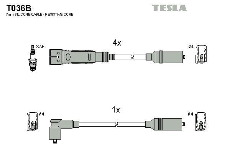 TESLA Zündleitungssatz