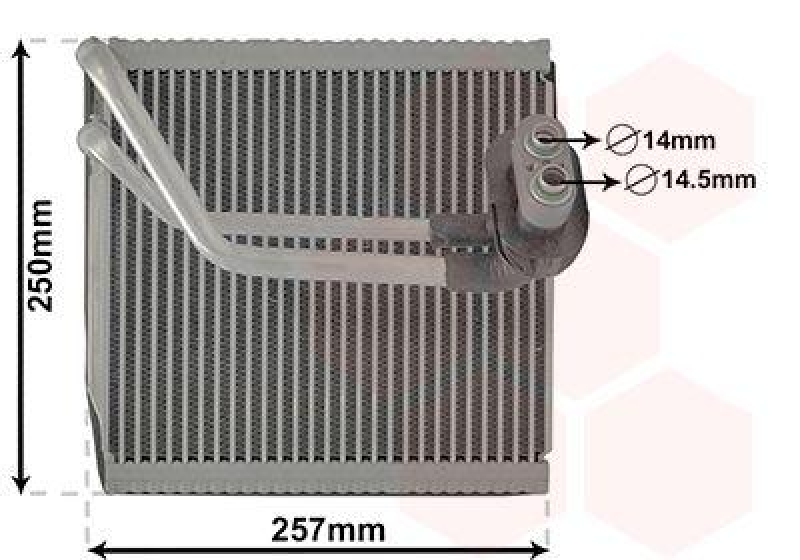 VAN WEZEL Evaporator, air conditioning