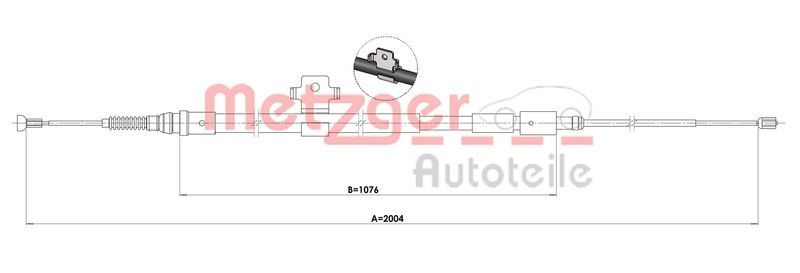METZGER Seilzug, Feststellbremse 1.PE004