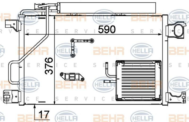 HELLA Condenser, air conditioning