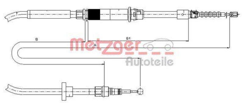 METZGER Cable Pull, parking brake