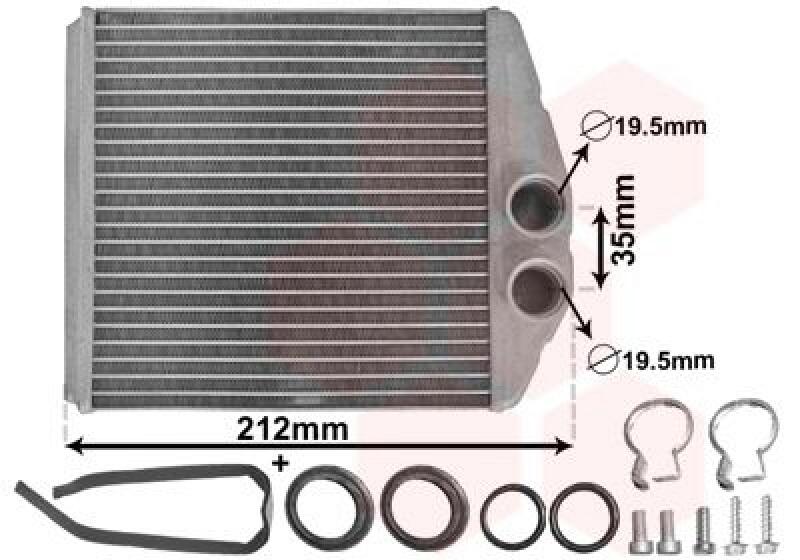 VAN WEZEL Heat Exchanger, interior heating *** IR PLUS ***