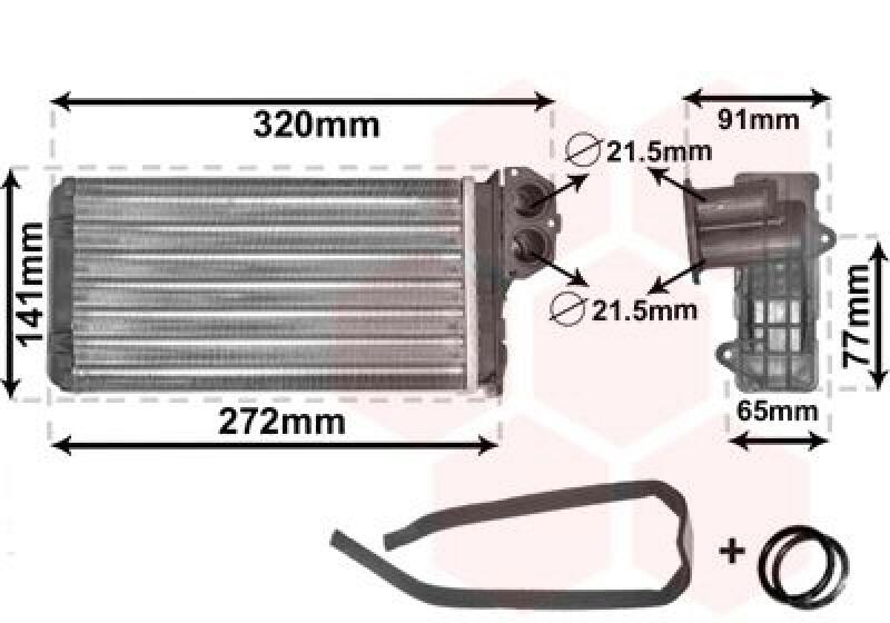 VAN WEZEL Heat Exchanger, interior heating *** IR PLUS ***