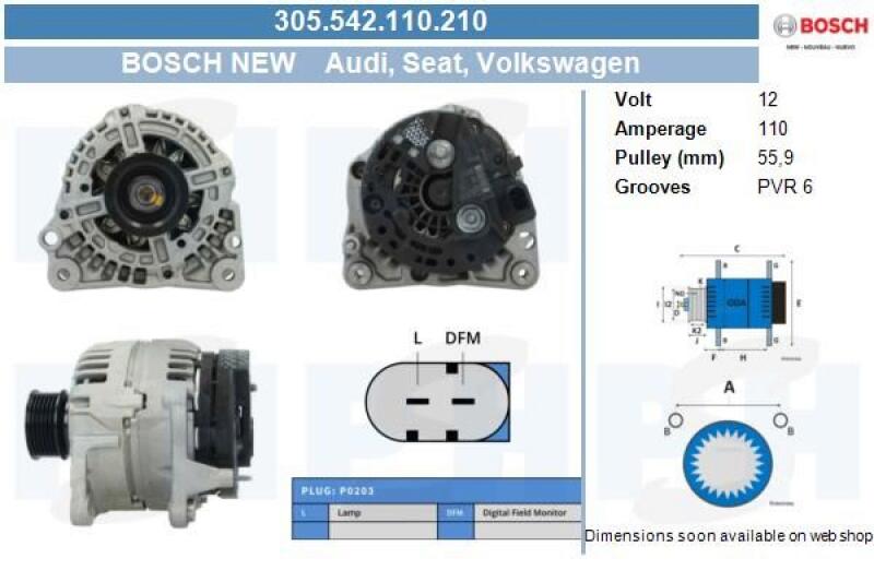 Lichtmaschine / Generator 305542110210