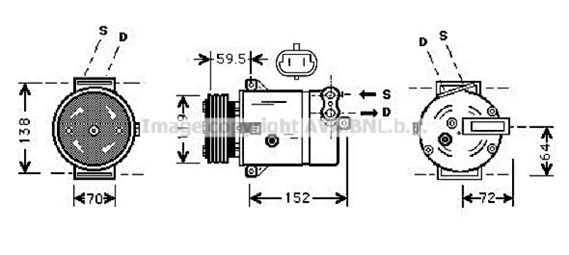 AVA QUALITY COOLING Compressor, air conditioning