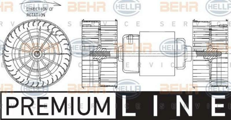 HELLA Interior Blower BEHR HELLA SERVICE *** PREMIUM LINE ***