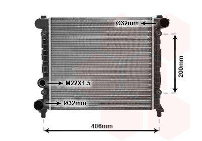 VAN WEZEL Radiator, engine cooling