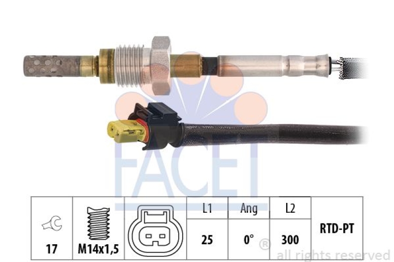 FACET Sensor, exhaust gas temperature Made in Italy - OE Equivalent