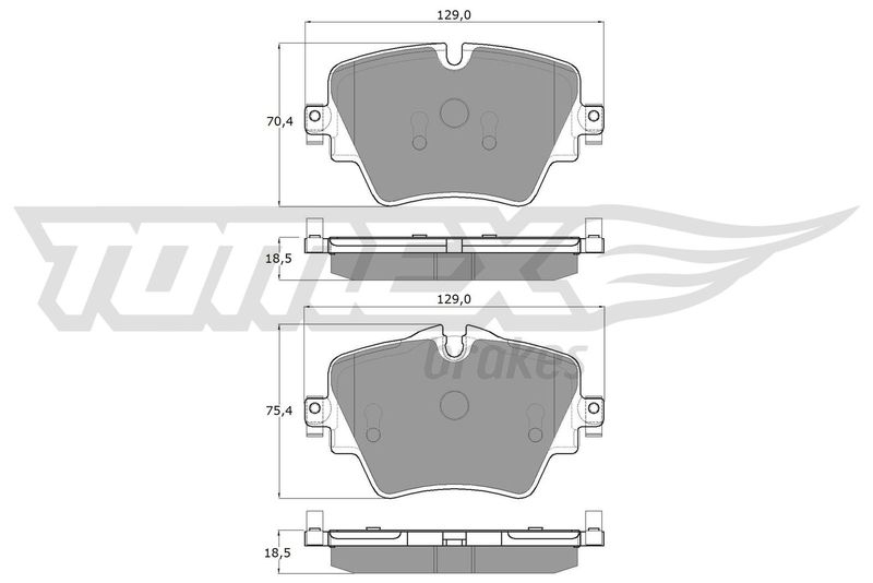 TOMEX Brakes Bremsbelagsatz, Scheibenbremse
