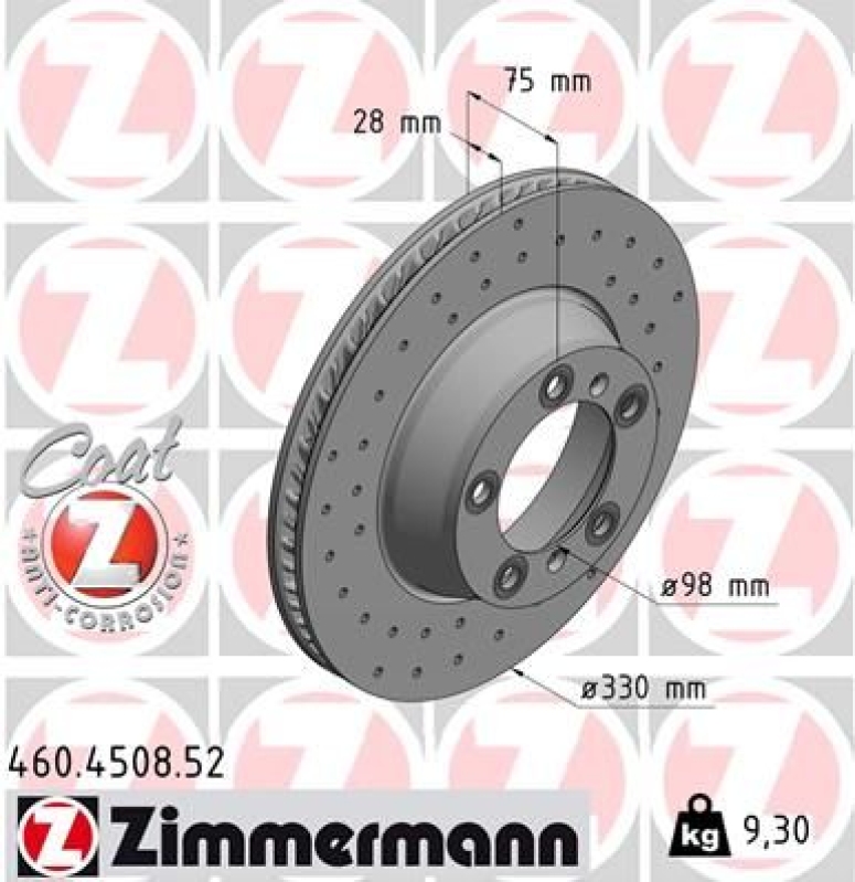 ZIMMERMANN Bremsscheibe SPORT COAT Z