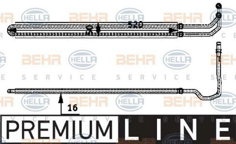 HELLA Oil Cooler, steering system BEHR HELLA SERVICE *** PREMIUM LINE ***