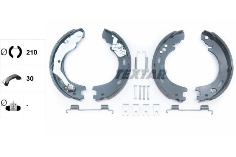 TEXTAR Brake Shoe Set, parking brake