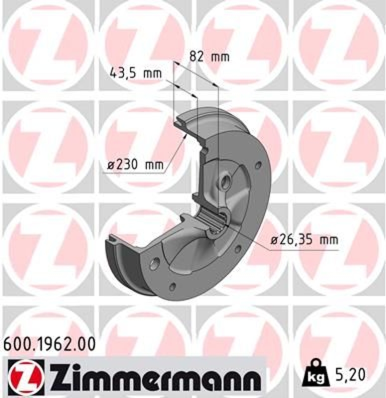 2x ZIMMERMANN Bremstrommel