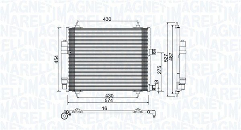 MAGNETI MARELLI Condenser, air conditioning