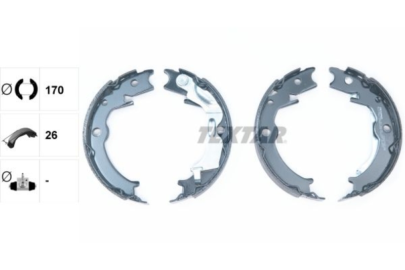 TEXTAR Brake Shoe Set, parking brake