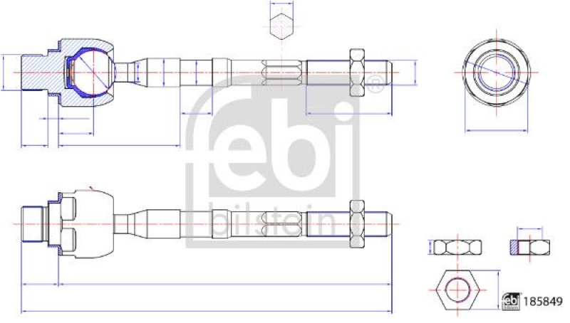 FEBI BILSTEIN Axialgelenk, Spurstange