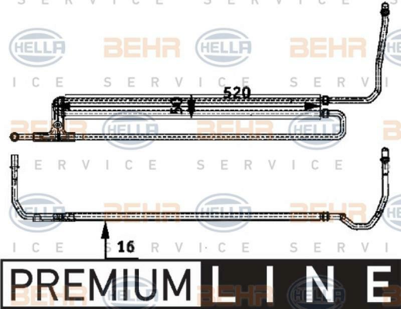 HELLA Oil Cooler, steering system BEHR HELLA SERVICE *** PREMIUM LINE ***