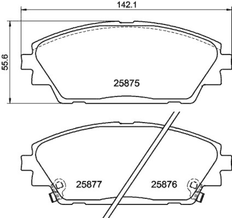 HELLA Brake Pad Set, disc brake