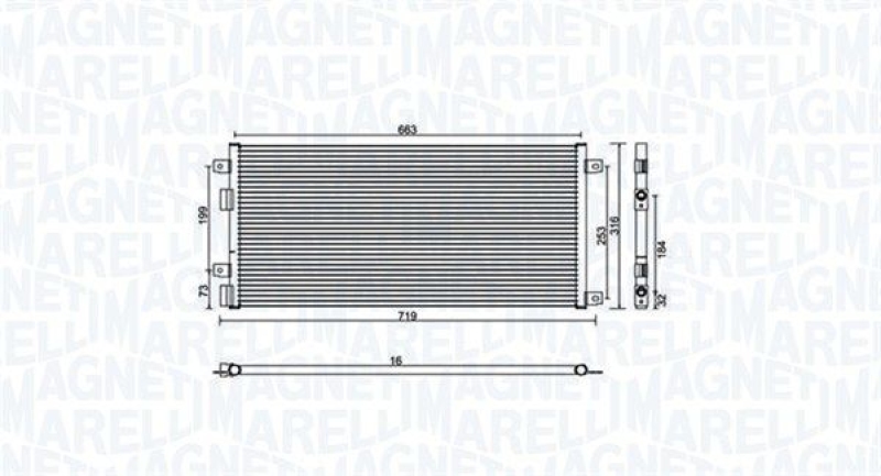MAGNETI MARELLI Condenser, air conditioning