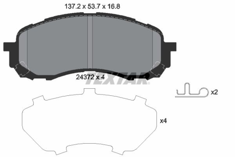 TEXTAR Brake Pad Set, disc brake