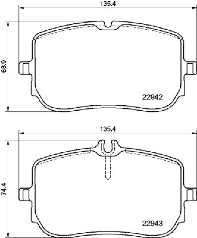 HELLA Bremsbelagsatz, Scheibenbremse 8DB 355 040-161