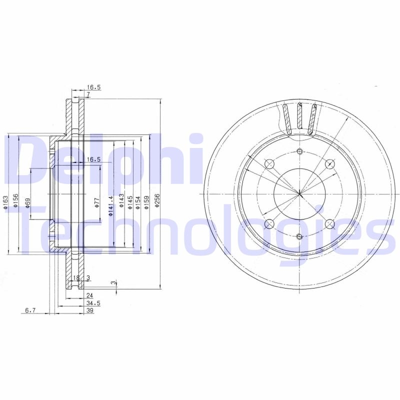 2x DELPHI Bremsscheibe