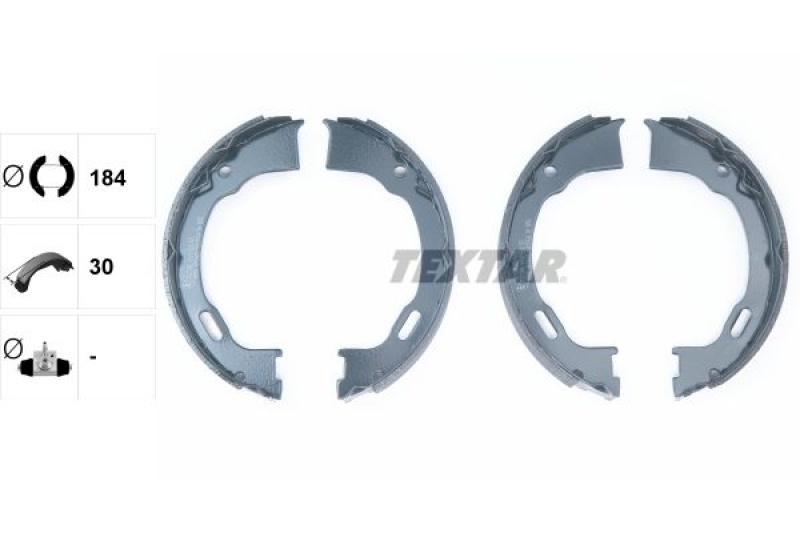 TEXTAR Brake Shoe Set, parking brake