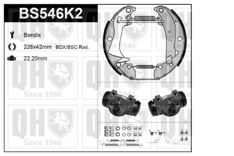 QUINTON HAZELL Brake Shoe Set